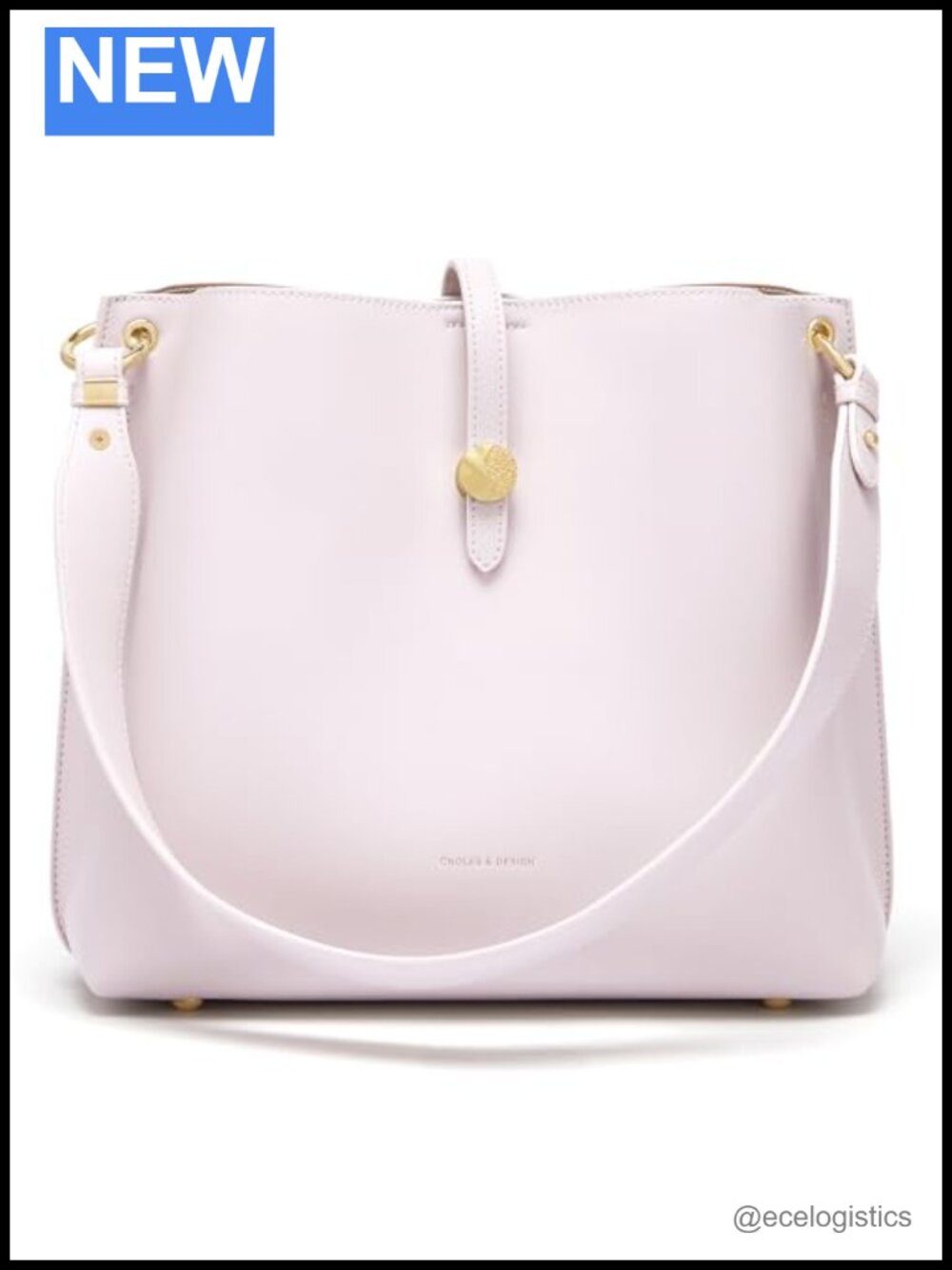 Genuine Leather Bucket Tote Bag Women Shoulder Purse Adjustable Strap